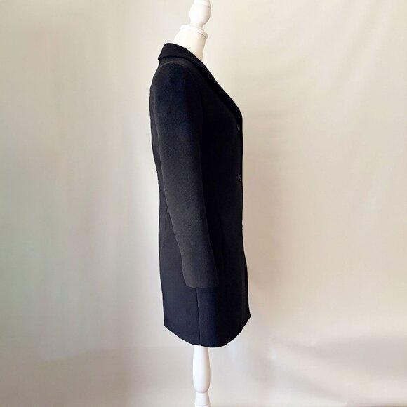 Wilfred Long Black Wool Coat - Picture 8 of 14